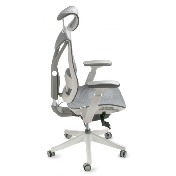 Кресло ADAPWORK S1 Mesh Senior ErgoChair Серый, Белый (106857079) в интернет-магазине