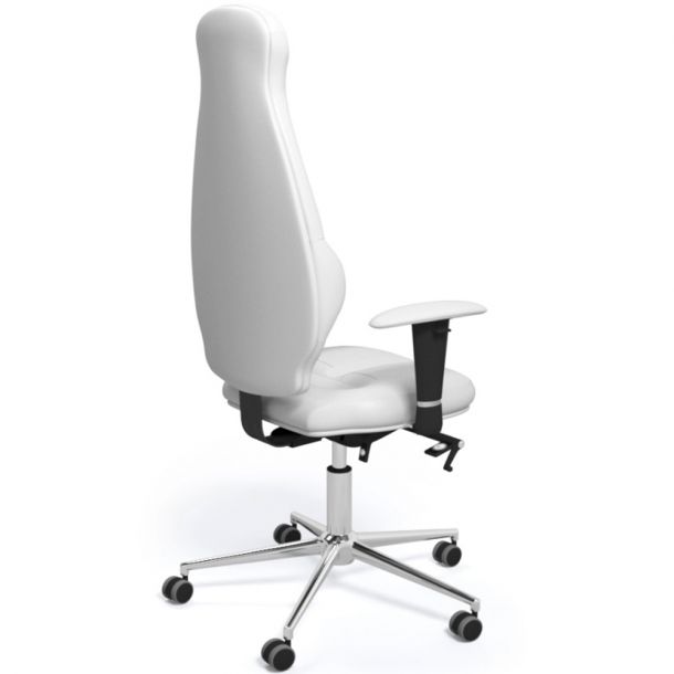 Кресло Galaxy Кожа Белый, Хром (15082834) цена