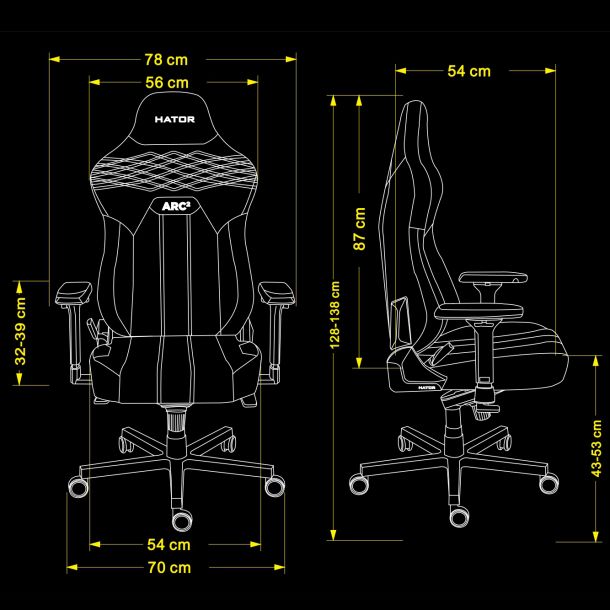 Крісло геймерське Arc 2 Fabric Чорний, Grey (781470326) недорого