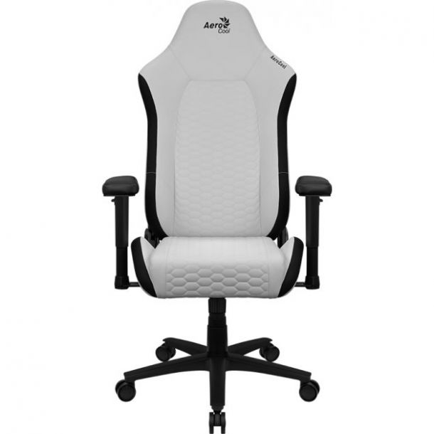 Кресло геймерское Crown Leather Черный, Moonstone White (77518270) в Украине