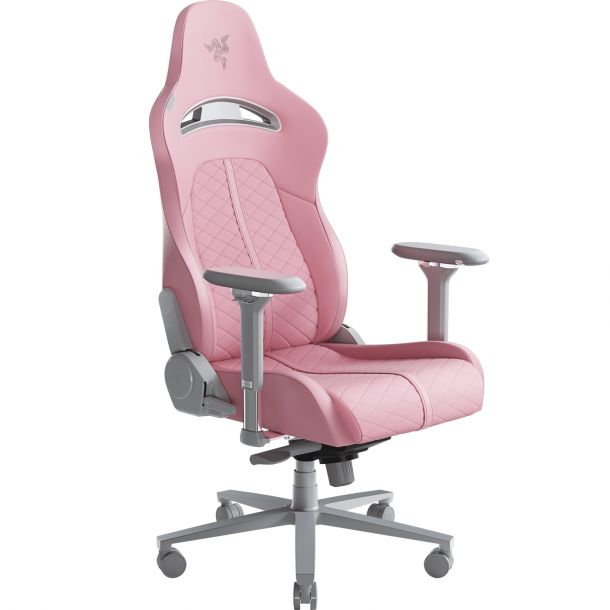 Кресло геймерское Enki Серый, Розовый (79518261)