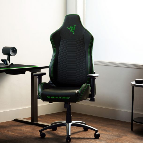 Кресло геймерское Iskur X Черный, Зеленый (79518267) дешево