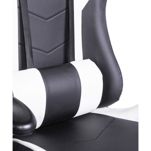 Кресло геймерское Race Gamer Черный, Белый (44476617) в интернет-магазине