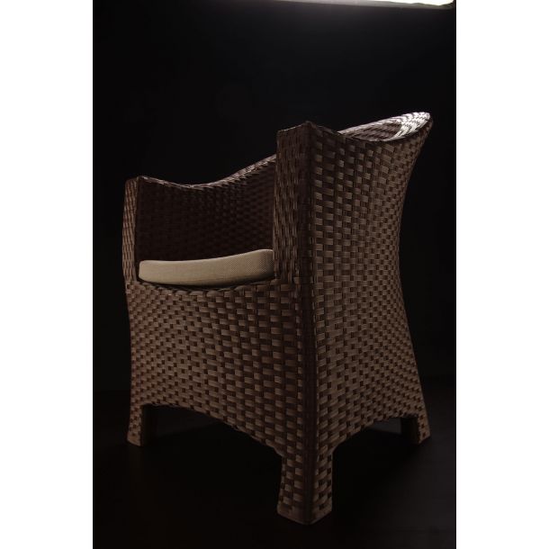 Кресло Комфорт с подушкой Жаккард 01, Коричневый (41358462) недорого