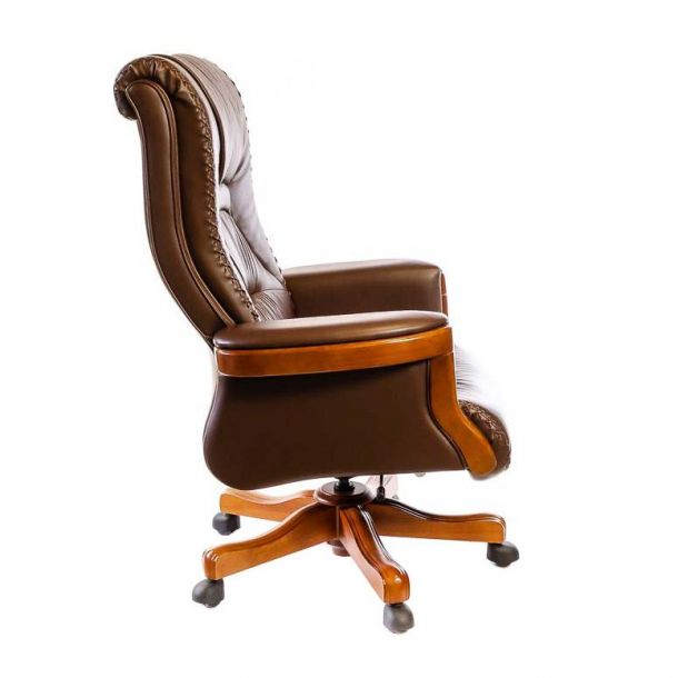 Кресло Морион EX TILT Кожа Коричневый (47403526) цена