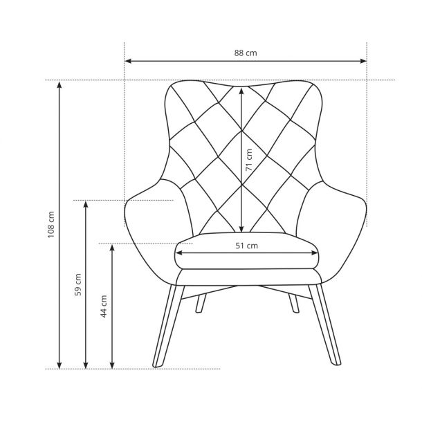 Кресло мягкое ELIS CARO Castel 04 (132985766) цена