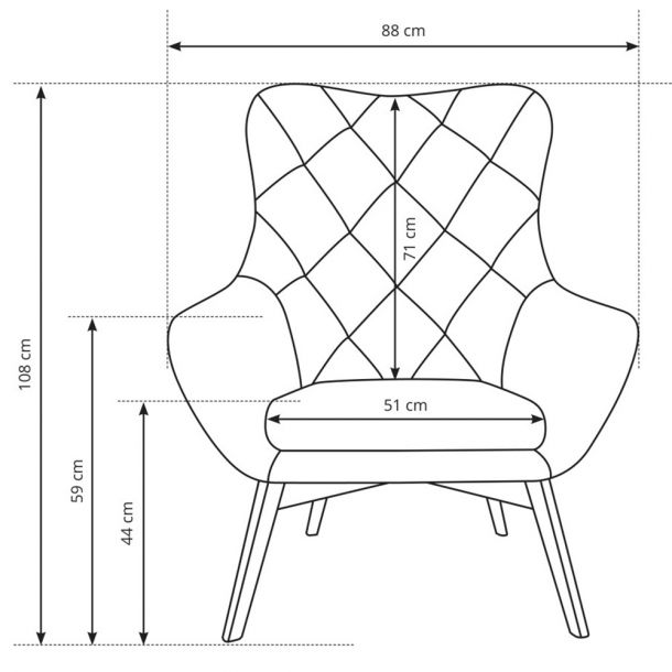 Крісло м'яке ELIS CARO Monolith 04 (132985743) купить