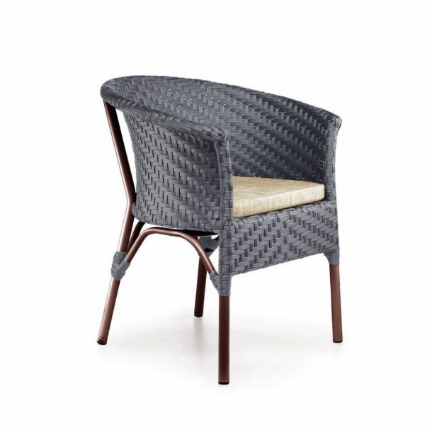 Кресло Неаполь с подушкой Жаккард 02, Светлый графит (41359601)