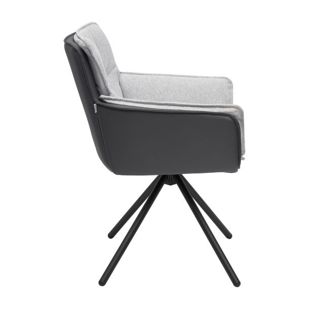 Крісло поворотне Rasmus LC 180 Solid 83, Чорний (1011099320) цена