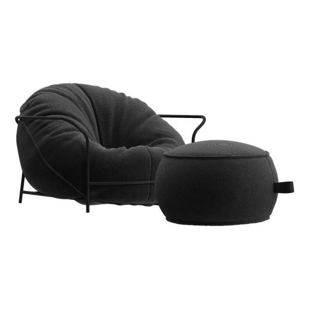 Кресло с пуфом Uni LD-050 Черный, Черный (137446303)