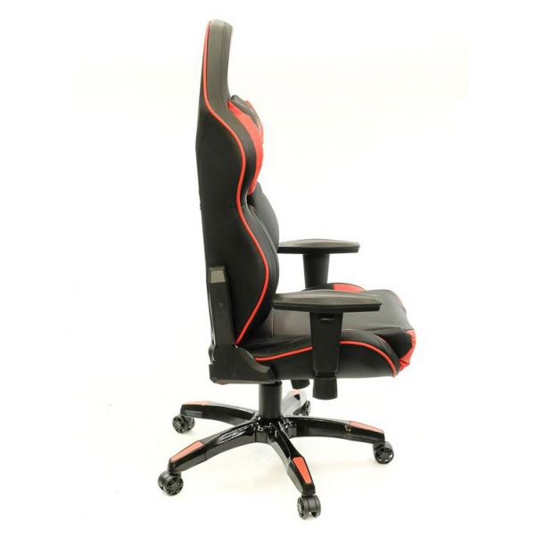 Кресло Скреппер AL RL Экокожа Черный, Красный (47383312) цена