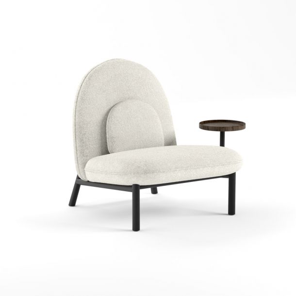 Кресло Soft Lounge со столиком 75x82 Boucle Nata 1, Крафт Табако (1561024966)