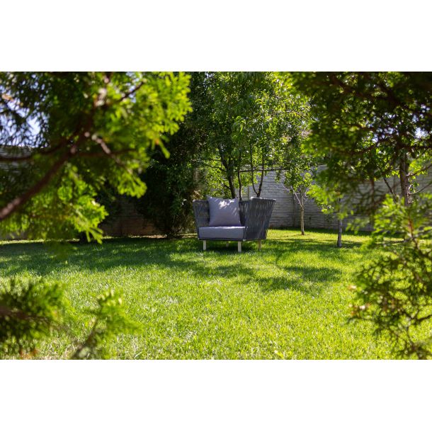 Кресло Твист-М Лаунж с подушкой Жаккард 12, Серый шнур, Белый (41371038) в Украине