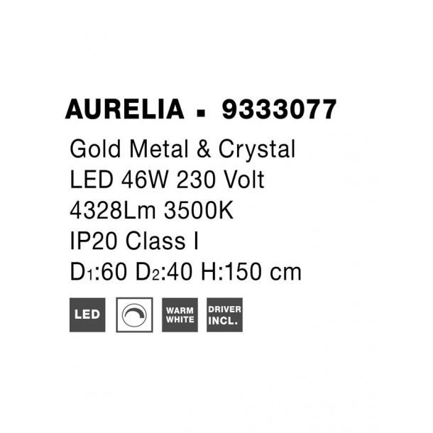 Люстра Aurelia II D80 Золотистий (1591205134) фото