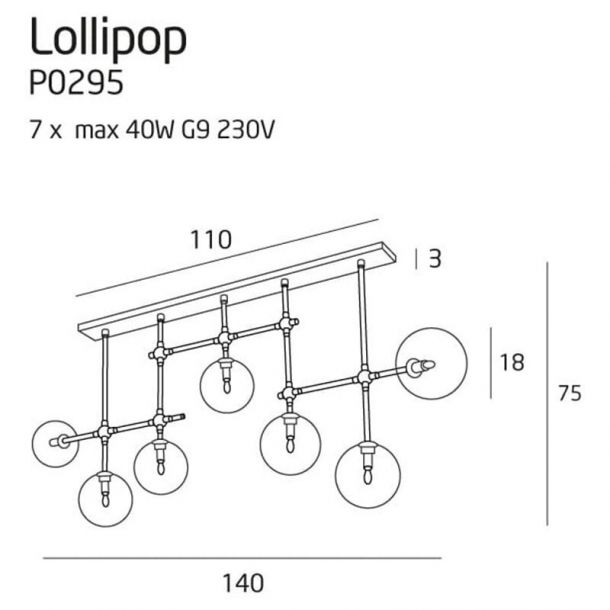 Люстра Lollipop 7 Black (118866161) в Киеве