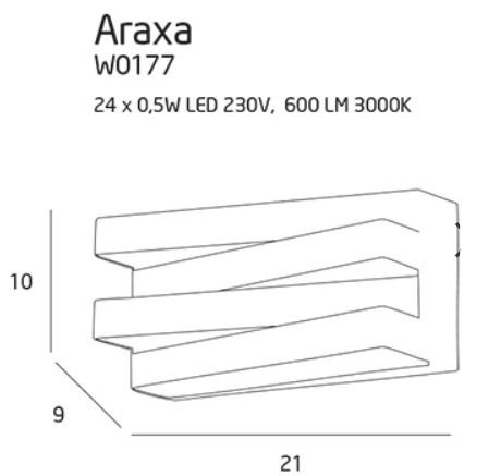 Настенный светильник ARAXA White (118865531) недорого