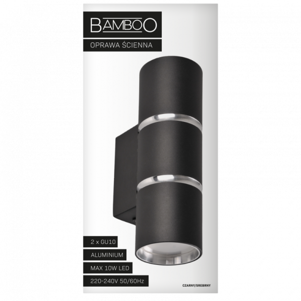 Настенный светильник BAMBOO 2хGU10 Черный (1551031729) купить