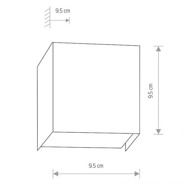 Настенный светильник Cube Графитовый (109727503) цена