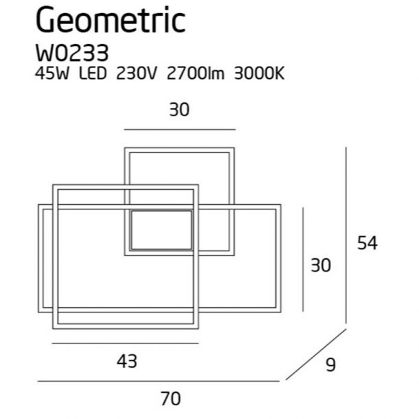 Настенный светильник GEOMETRIC Black (118865979) цена