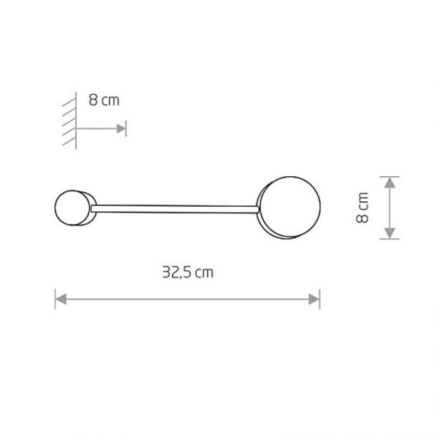Настенный светильник Orbit I S Черный (109727506) цена