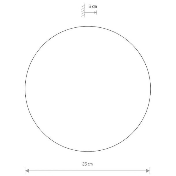 Настінний світильник Ring Mirror M LED Сірий (109727680) цена