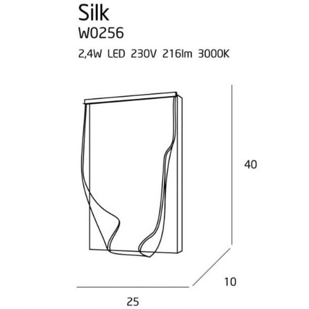Настенный светильник SILK Chrome (118866151) цена