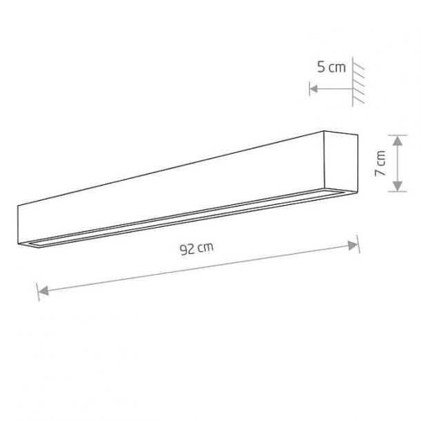 Настінний світильник Straight wall led M Сірий (109727371) в Киеве