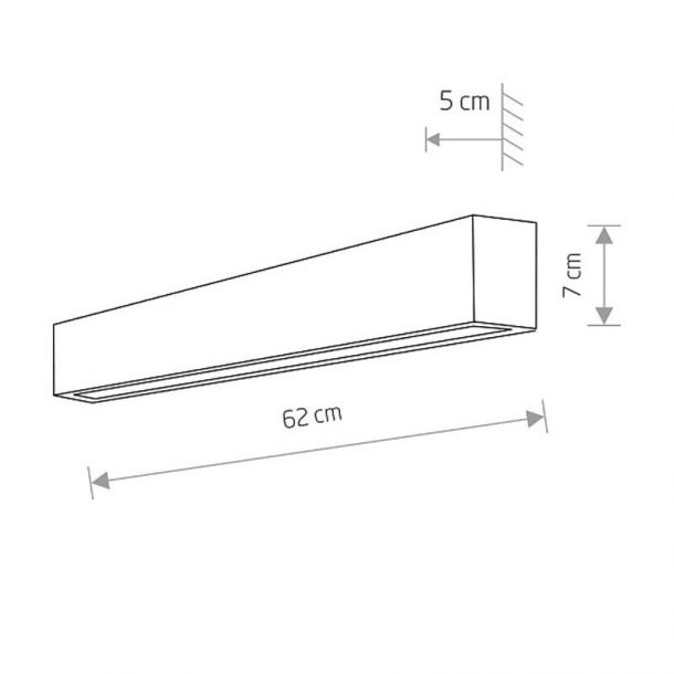 Настінний світильник Straight wall led S Сірий (109727367) в Киеве