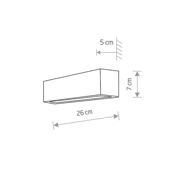 Настенный светильник Straight wall XS Серый (109727363) в Украине