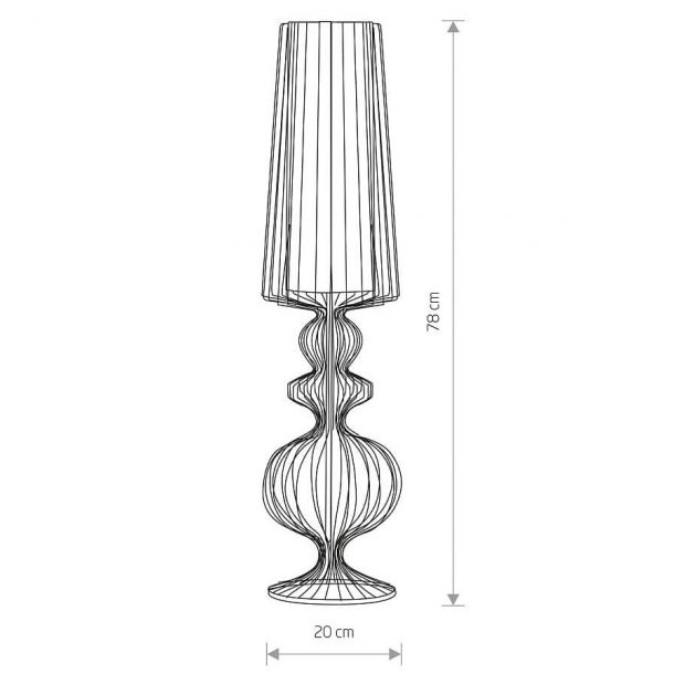 Настольная лампа Aveiro L Черный (109725156) цена