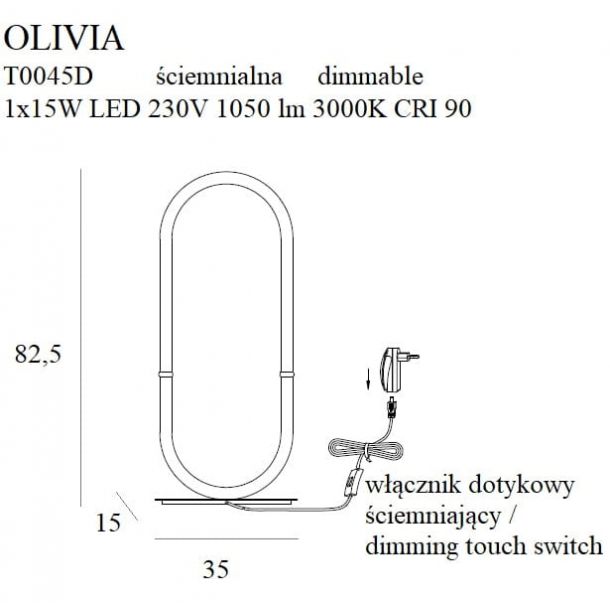 Настольная лампа OLIVIA Gold (118865392) цена