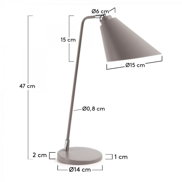 Настольная лампа PRITI Серый (90733670) купить
