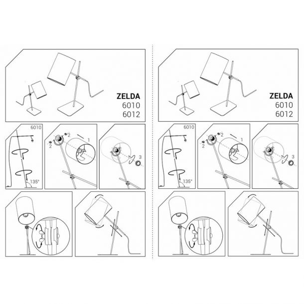 Настільна лампа Zelda Сірий (109725327) фото