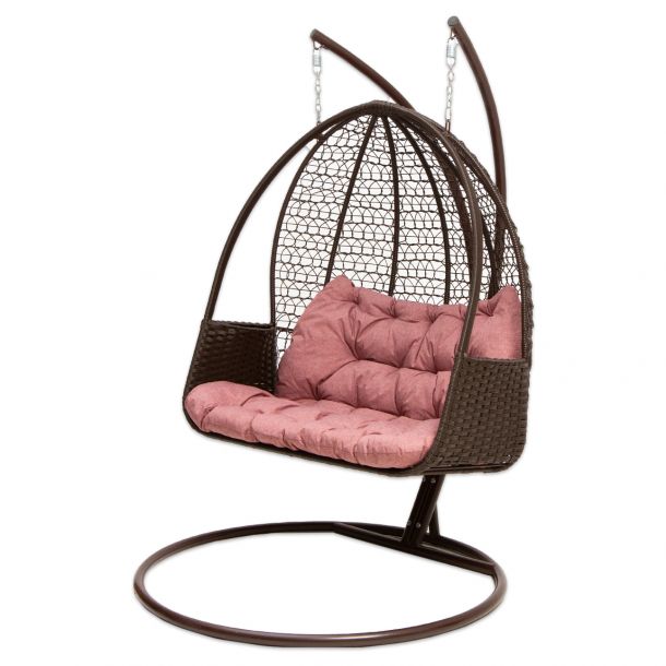 Підвісне крісло Подвійне Шоколад, Рожевий (119745706) hatta