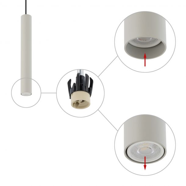 Подвесной светильник Fourty M Серый (1091183578) в интернет-магазине