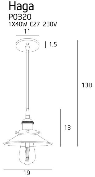 Подвесной светильник Haga Chrome (118865991) фото