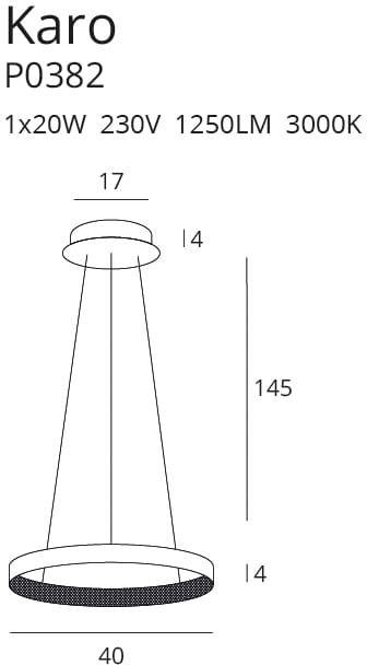 Подвесной светильник Karo 40 Brass (118866001) hatta