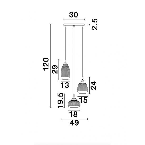 Подвесной светильник MOND Золотистый (1591205140) с доставкой