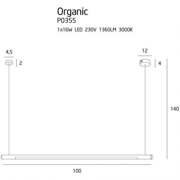 Підвісний світильник ORGANIC P 100 Chrome (118866790) цена