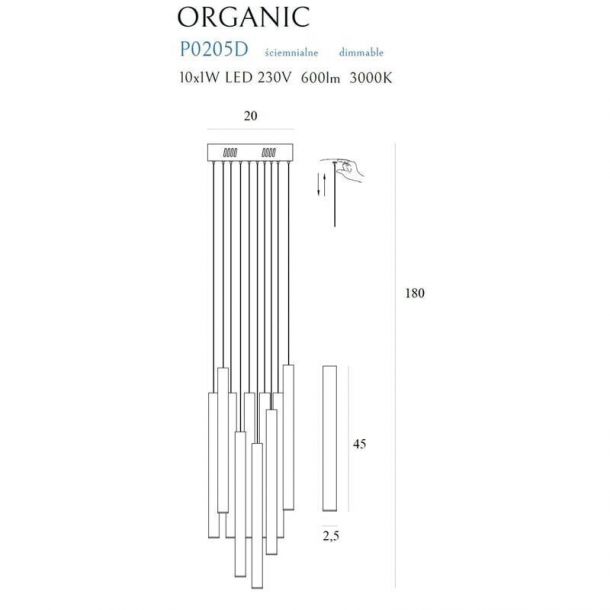 Подвесной светильник ORGANIC Іx10 Chrome (118866783) цена