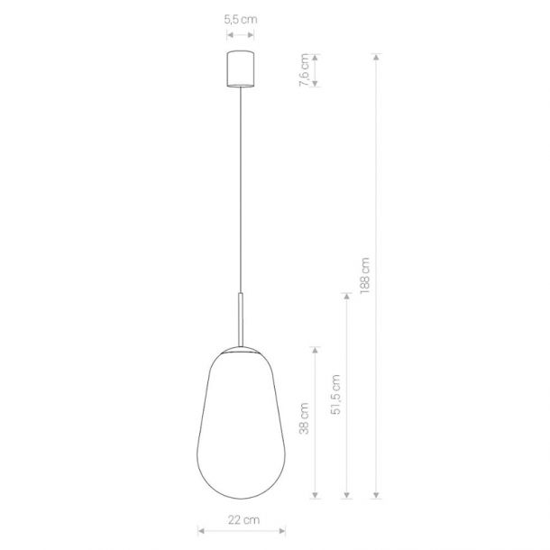 Подвесной светильник Pear М Черный (109728076) недорого