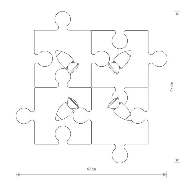 Подвесной светильник Puzzle IV Серый (109732301) цена