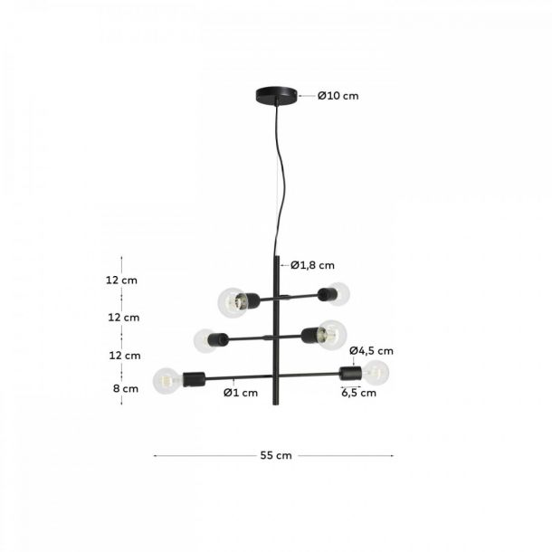 Подвесной светильник SPICA Черный (90733134) недорого