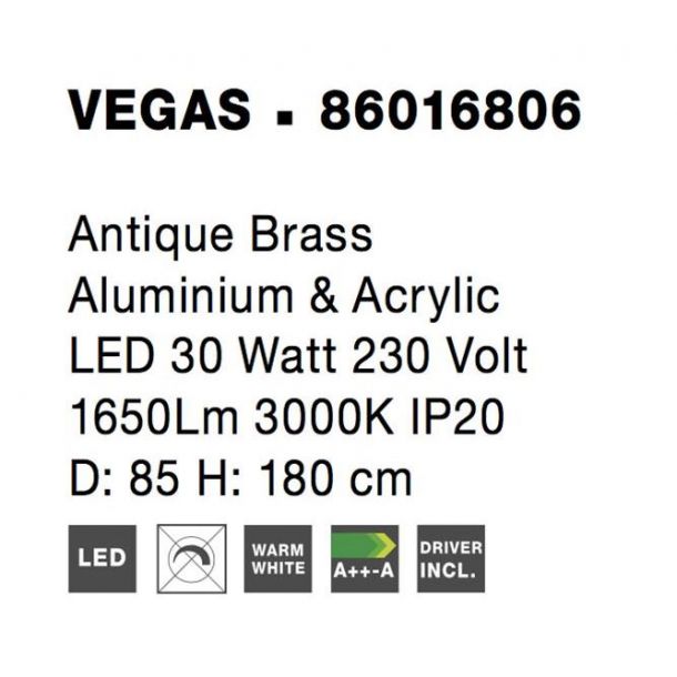 Подвесной светильник VEGAS Brass (1591205128) недорого