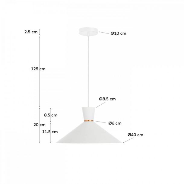 Подвесной светильник VESTA D40 Белый (90733529) цена