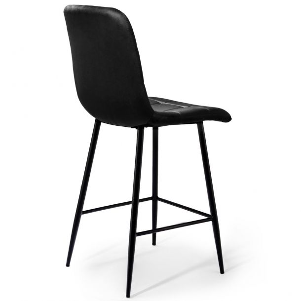 Полубарный стул Indigo Velvet Черный (44524098) дешево
