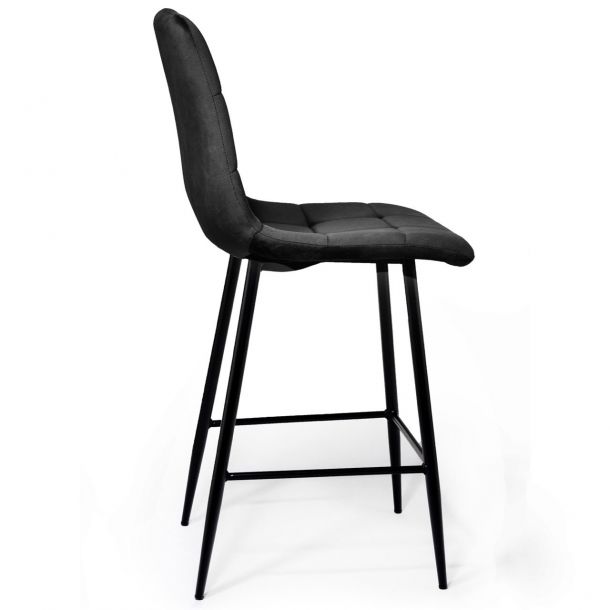 Полубарный стул Indigo Velvet Черный (44524098) купить