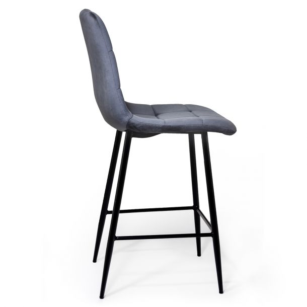Полубарный стул Indigo Velvet Темно-серый (44479173) цена