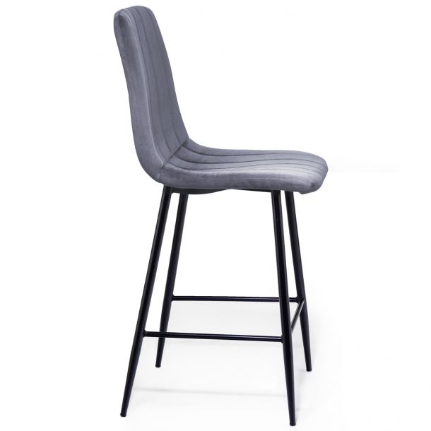 Напівбарний стілець Petty Velvet Сірий (44479172) недорого