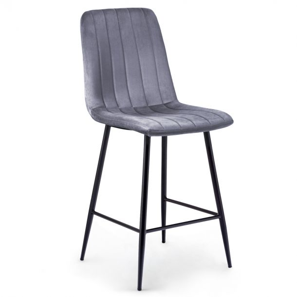 Полубарный стул Petty Velvet Серый (44479172)